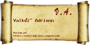 Valkó Adrienn névjegykártya